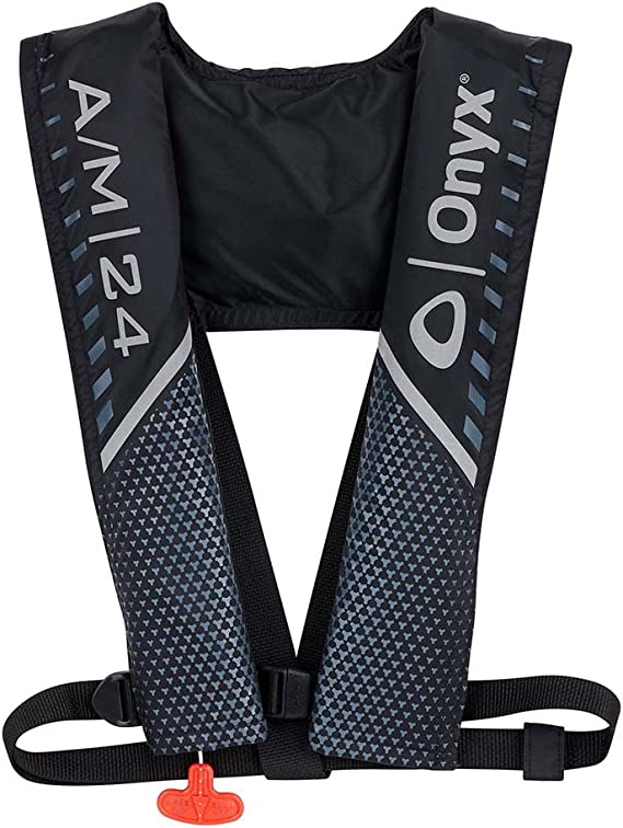 Onyx Outdoor 132000-700-004-21 A-M 24 Automatic-Manual Inflatable PFD Black