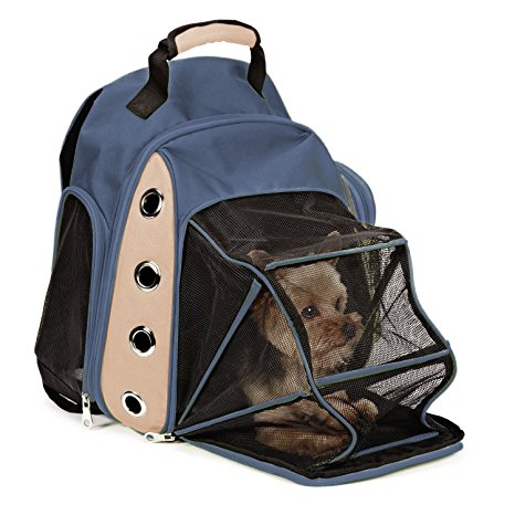 Multiple Deluxe Dog Carrier Mesh Travel Backpack Double Shoulders Straps Bag for Small Pet Puppy Cat