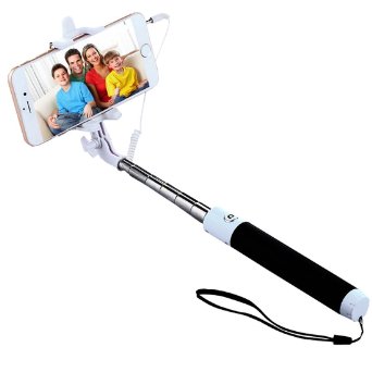 Selfie Stick SUFUM One-piece 3-In-1Self-portrait Monopod Extendable Selfie Stick for iPhone ISO 501 and Smart Phones with Android 422 system and Above Black