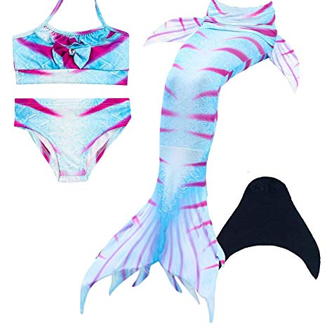 SAIANKE Baby Girls Kids Mermaid Tail Swimsuit Bikini Bathing Swimwear Princess Sea-Maid Swimming Set
