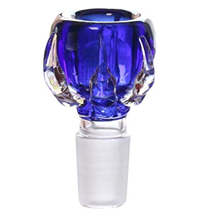 DRIFT MANIAO Glass Holder Herb Bowl Dragon Claw Design Deep Bowl (18.8mm, Blue)