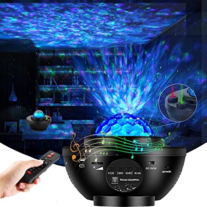 Star Projector Night Light Projector , Dpower Ocean Wave Projector with Bluetooth Music Speaker, Sky Lite LED Starlight Galaxy Projector for / Kids Bedroom/ Game Rooms/ Christmas Party Ambiance Lights