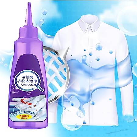 MARCHONE Active Enzyme Laundry Stain Remover - White Shirt Guardian,Active Enzyme Laundry Stain Remover, Active Enzyme Clothing Stain Remover, Emergency Stain Rescue Stain Remover (Purple,1 PCS)