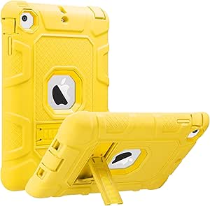 ULAK iPad Mini Case, iPad Mini 2 Case, iPad Mini 3 Case, iPad Mini Retina Case, Three Layer Heavy Duty Shockproof Protective Case for iPad Mini,iPad Mini 2,iPad Mini 3 with Kickstand (Yellow)