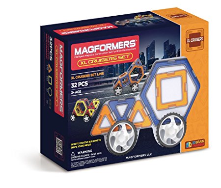 Magformers XL Cruisers Set (32-pieces) (colors may vary)