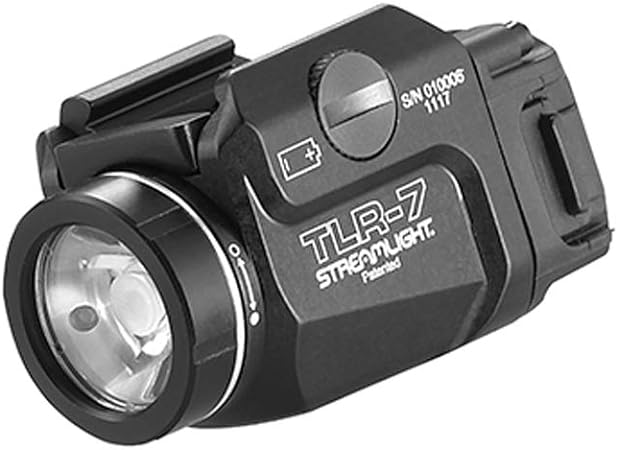 Streamlight 69420 TLR-7 500-Lumen Low Profile Pistol Light Without Laser Designed Exclusively and Solely for Select Compact Handguns, Includes Mounting Kit and Rail Locating Keys, Black