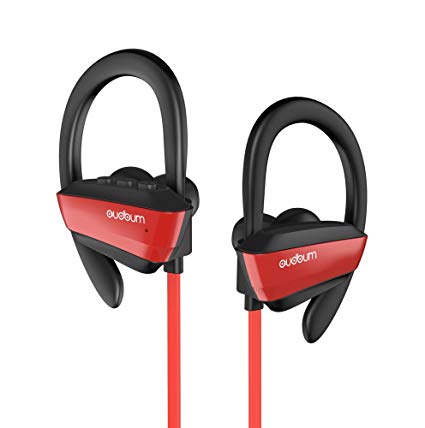 Bluetooth Wireless Headphones, Audbum IPX7 Waterproof Sports Earphones, 8 Hours Playing HD Stereo Earbuds Noise Cancelling In Ear Headsets for Gym Running Workout, Jogging, Hiking etc.