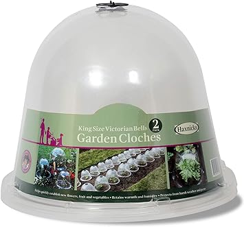 Tierra Garden Victorian Bell Cloche (King Size) 2-Pack, Garden Cloches for Vegetable Garden, Humidity Dome for Plants Prevents Weather Damage, 50-1130