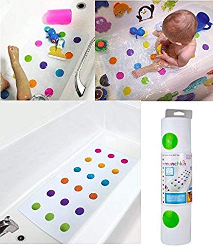 Baby Children Toddler Anti Non Slip Safety Bath Mat Dots Colourful Munchkin