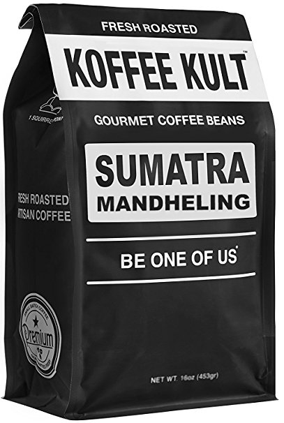 Sumatra Mandheling Coffee Beans, Whole Bean - Fresh Roasted Coffee by Koffee Kult 32oz