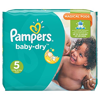 Pampers Baby-Dry Nappies Monthly Saving Pack - Size 5, Pack of 144