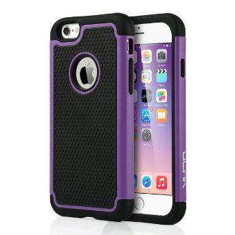 iPhone 6S Case, ULAK iPhone 6 / 6S (4.7 INCH) Hybrid Rugged Slim Cover Shell w/ Plastic Outer & Rubber Silicone Inner Cover (Purple)