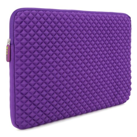 Laptop Sleeve, EveCase 11.6'' ~ 12.5'' Chromebook/ Ultrabook Notebook Diamond Foam Splash & Shock Resistant Neoprene Sleeve Case Travel Bag (Purple)