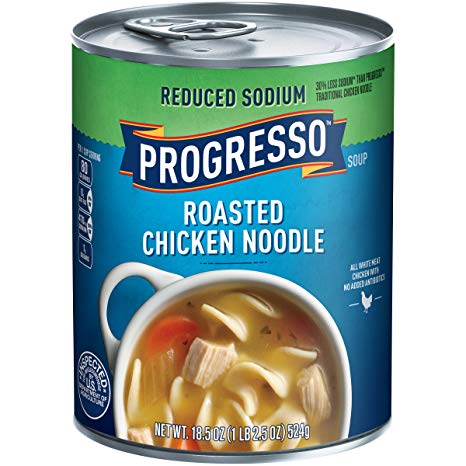 Progresso Soup, Reduced Sodium, Roasted Chicken Noodle Soup, 18.5 oz Can