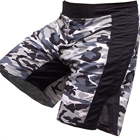 Super Slim Cut Camo MMA Grappling Board Shorts for BJJ and Fighting and Sparring