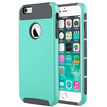 iPhone 6 Plus Case,iPhone 6S Plus Case,ULAK Slim [Dual Layer] Protection [Scratch Resistant] Hard Back Cover [Shock Absorbent] TPU Bumper Case for Apple iPhone 6/6S Plus [5.5 inch]-Mint Gray