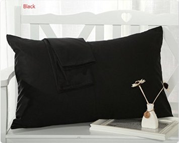 MoonRest - 0 Cotton Body Pillow Pillowcase w/ Zipper 21" X 55" (Black)