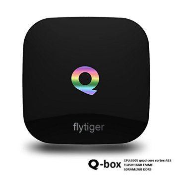 Flytiger Mxq Q-Box Android 5.1 TV Box Amlogic S905 Quad Core Cortex-A53 2G 16G Dual Channel WIFI 2.4G 5G 4K2K 60fps H.265 with Bluetooth 4.0 100/1000M Ethernet and XBMC KODI 16.0