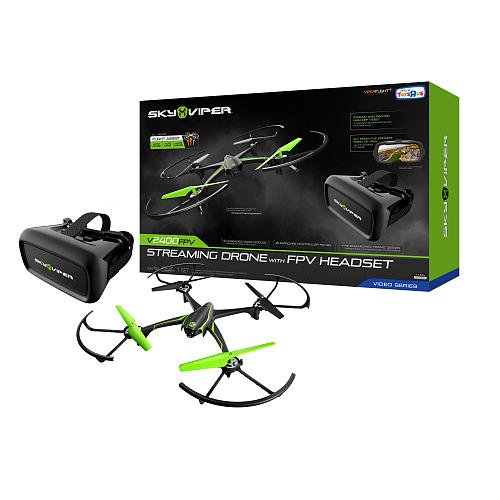 Sky Viper V2400 HD Streaming Drone with FPV Headset - 2.4GHz