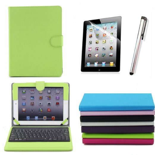 iPad 2/3/4 Case - Ruban® Premium New Wireless Bluetooth Keyboard Folio PU Leather Case Cover Magnetic Smart Stand for Apple iPad 2 3 4 Gen - Green