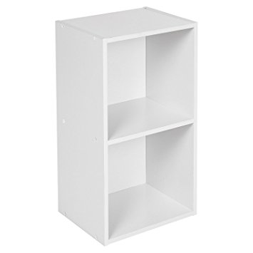 1, 2, 3, 4 Tier Wooden Bookcase Shelving Display Storage Wood Shelf Shelves Unit (2 Tier, White)
