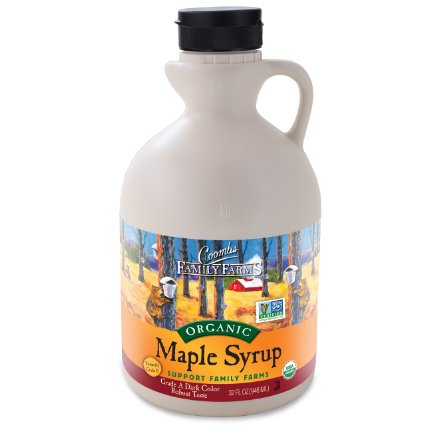 Coombs Family Farms Maple Syrup Organic Grade A Dark Color Robust Taste 32 Ounce Jug