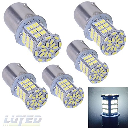 LUYED 5 x 900 Lumens 12v-24v 1156 1141 1003 3014 78-EX Chipsets Led Bulb Used For Back Up Reverse Lights,Brake Lights,Tail Lights,Rv light,Xenon White(Best Choice Of High Brightness)