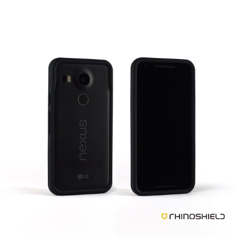 Nexus 5x Case [Black] RhinoShield CrashGuard Bumper [11 Ft Drop Tested] NO BULK [EggDrop Technology] The Only Thin & Lightweight Yet Protective Bumper Case for Nexus 5x