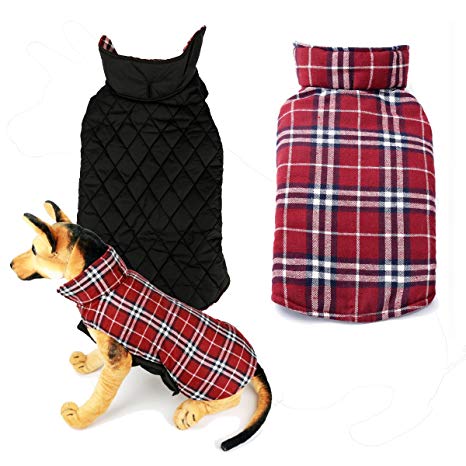 Water Resistent Dog Jacket by IN HAND Cold Weather Soft Lined Dog Vest Climate Changer Dog Clothes Comfortable Sport Dog Coats