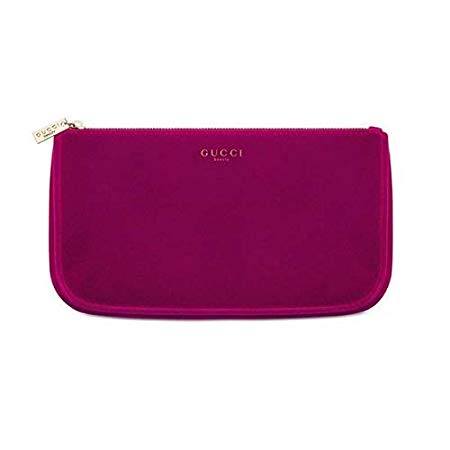 Gucci Burgundy Velvet Makeup Cosmetic Bag Travel Pouch