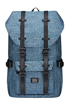 Laptop Outdoor Backpack, Travel Hiking& Camping Rucksack Pack, Casual Large College School Daypack, Shoulder Book Bags Back Fits 15" Laptop & Tablets by Kaukko