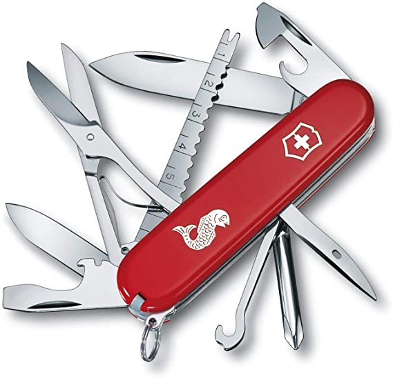 Victorinox 1.4733.72 Fisherman Red 91mm A Trusty Fishing Trip Essential in VX Red 3.6 inches