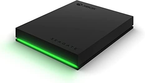 Seagate Xbox Game Drive Portable External Hard Disk Drive with RGB LED Lighting, 2TB, Black