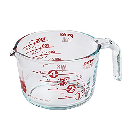 Pyrex 100 4 Cup 100th Anniversary Measuring Cup, Red