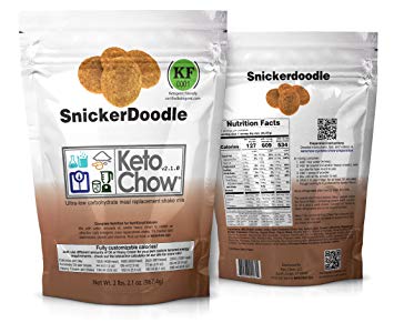 Keto Chow Ultra Low Carb Meal Replacement Shake, complete nutrition for Ketogenic Diet (Snickerdoodle 2.1, 21 Meals)