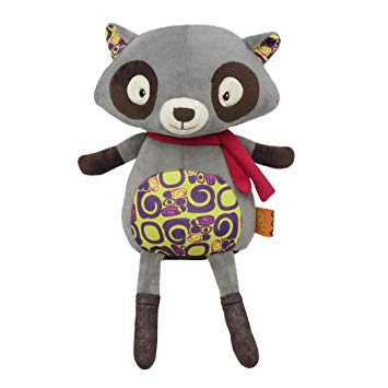 B. Toys – Happy Yappies – Rascal The Racoon – Talking Teddy Toy Repeats What You Say - Stuffed Raccoon Plush Toy – Sensory Toys for Babies 10 Months