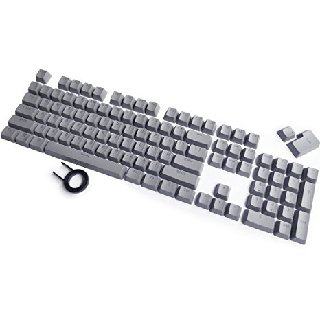 Seiorca 104 PBT Keycap Set Doubleshot Backlit Keycaps for Mechanical Keyboard with Key Puller (Gray)