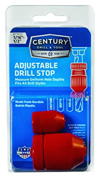 Century Drill and Tool 73512 Adjustable Drill Stop, 2 Piece