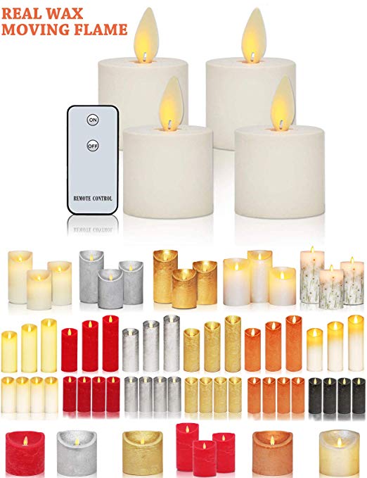Flameless Candles LED Tea Light Candles Battery Operated Candles with Remote Tealights for Wedding Parties Events