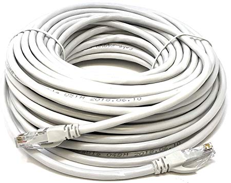 Mr. Tronic 20 Meter Ethernet Network Patch Cable 20m | CAT5E, AWG24, CCA, UTP, RJ45 | Colour Grey