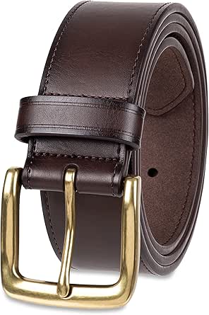 Amazon Essentials Men's Raw Edge Jeans Belt