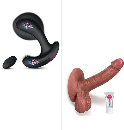 Inflatable Anal Vibrator & Realistic Dildo