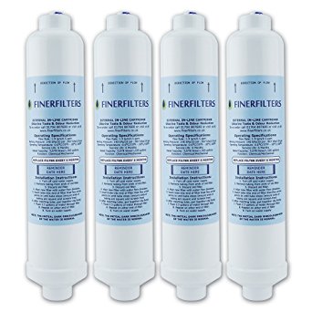 4 x Finerfilters Fridge Water Filters Compatible SAMSUNG, LG, Daewoo GE, Bosch, Beko - Top Quality