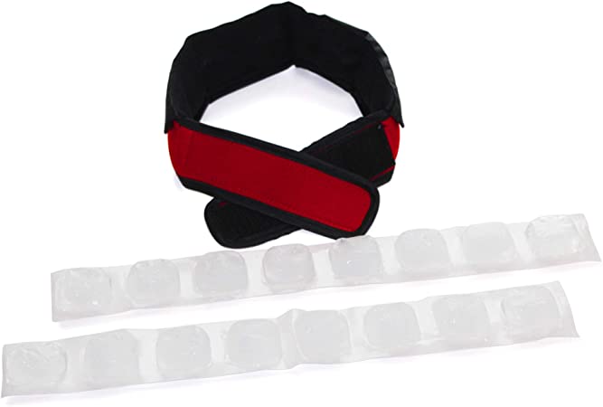 FlexiFreeze Cooling Collar - Neck Cooling Ice Wrap, Red