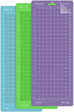 REALIKE Cutting Mat for Cricut Joy(4.5x12 inch,StandardGrip, LightGrip, StrongGrip 3Mats),Durable Adhesive Cutting mats for Cricut Joy Accessories