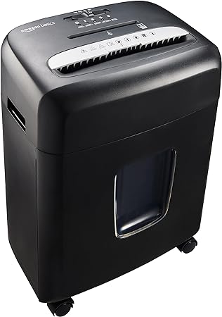 Amazon Basics 8-Sheet Micro-Cut Paper Shredder, CD, and Credit Card Shredder