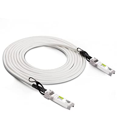 [White] Colored 10G SFP  DAC Cable - Twinax SFP Cable for Ubiquiti UniFi Devices, 4-Meter(13.1ft)