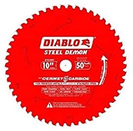 Freud D1050CF Diablo Steel Demon Cement II Carbide Metal Cutting Blade, 10"