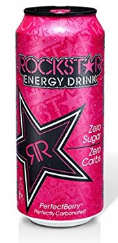 Rockstar Energy Drink Perfect Berry Pink 16 Oz (24 Pack)