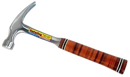 Estwing E20S Rip Hammer, Leather Grip Hammer, Smooth Face, 12.5-Inch, 20-Ounce